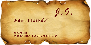 Jehn Ildikó névjegykártya